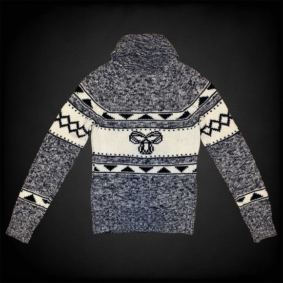 TNA Grey Lambswool Zip Up Sweater - Picture 4 of 9